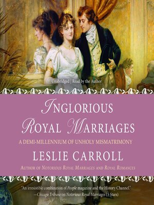 cover image of Inglorious Royal Marriages